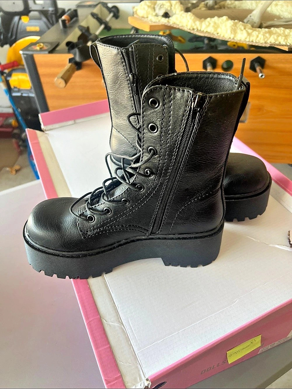 Dolls Kill Women's Black Platform Combat Boots